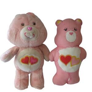 VTG CARE BEARS Love A Lot Plush/Pillow Pink Heart 1983 Stuffed Animal Stuffie